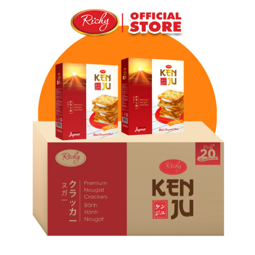 Thùng bánh hành Kenju kem dẻo - 1 thùng 12 hộp