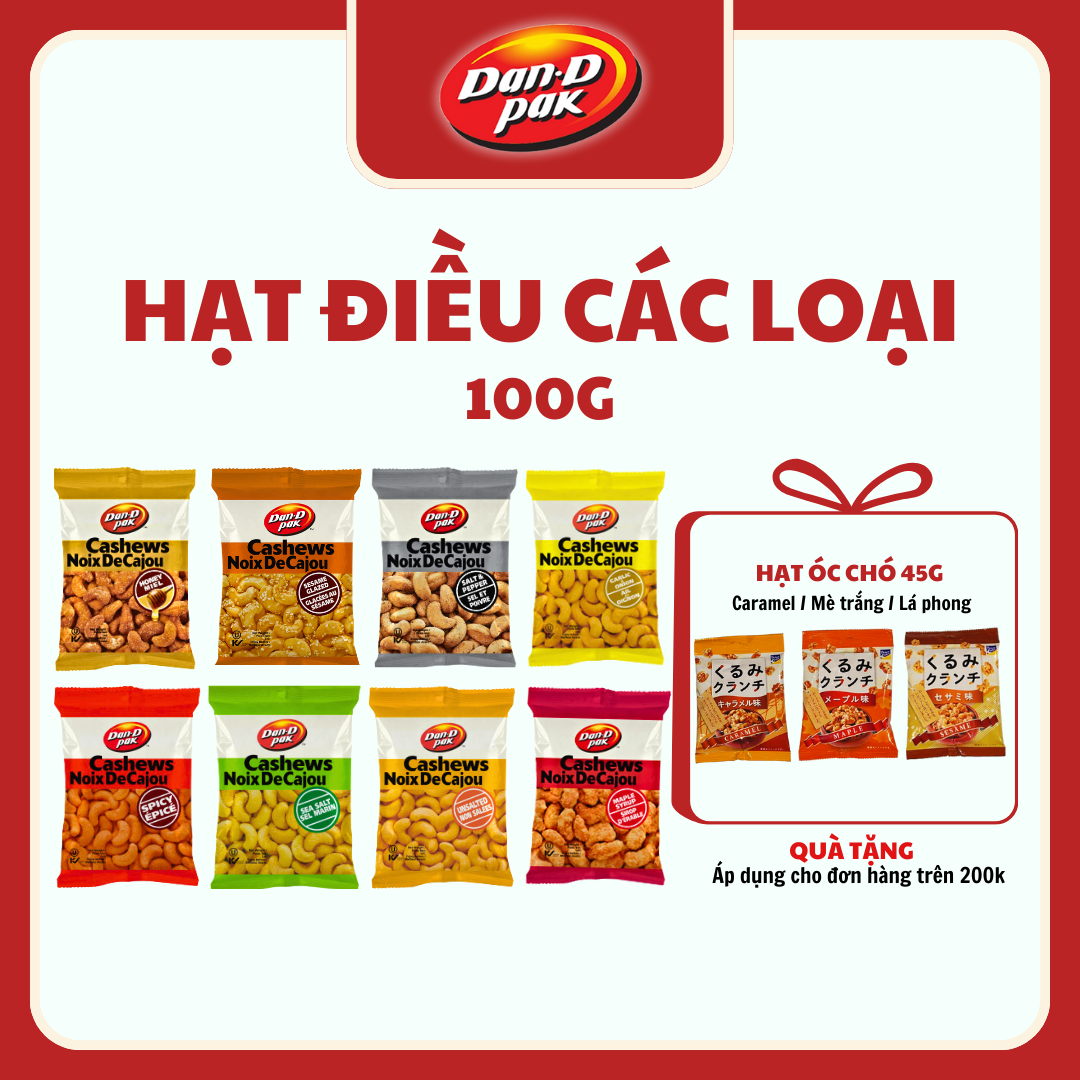 Hạt điều mật ong 100g dan d pak