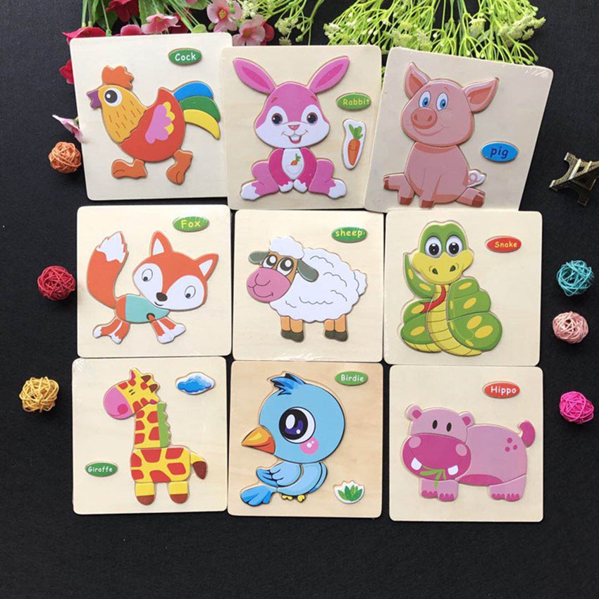 [HCM]Tranh ghép hình 3D cho bé phát triển tư duy ( giao ngẫu nhiên)