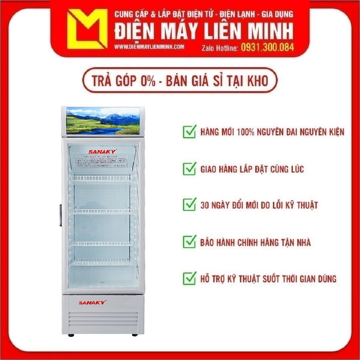 Trả góp 0% - tủ mát sanaky vh-408kl 340 lít - hệ thống đèn led chiếu sáng - dàn lạnh nhôm - hàng chính hãng - giao miễn phí hcm
