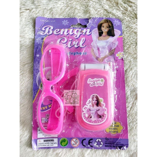 Điện thoại di động đồ chơi kèm kính cho bé gái