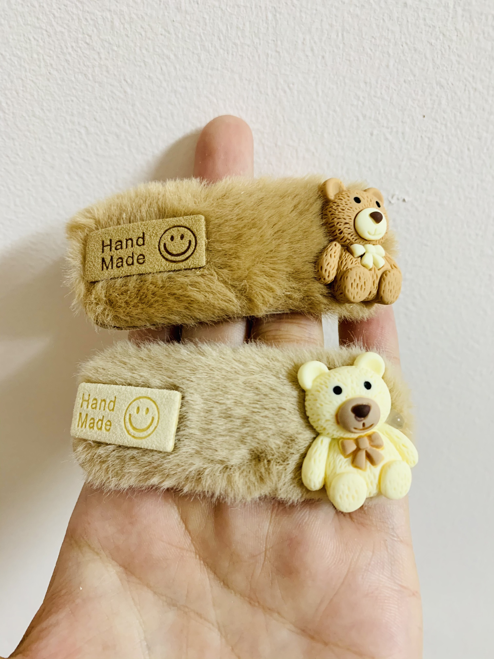 Kẹp gấu lông cừu hình gấu đáng yêu hand made thời trang hàn quốc