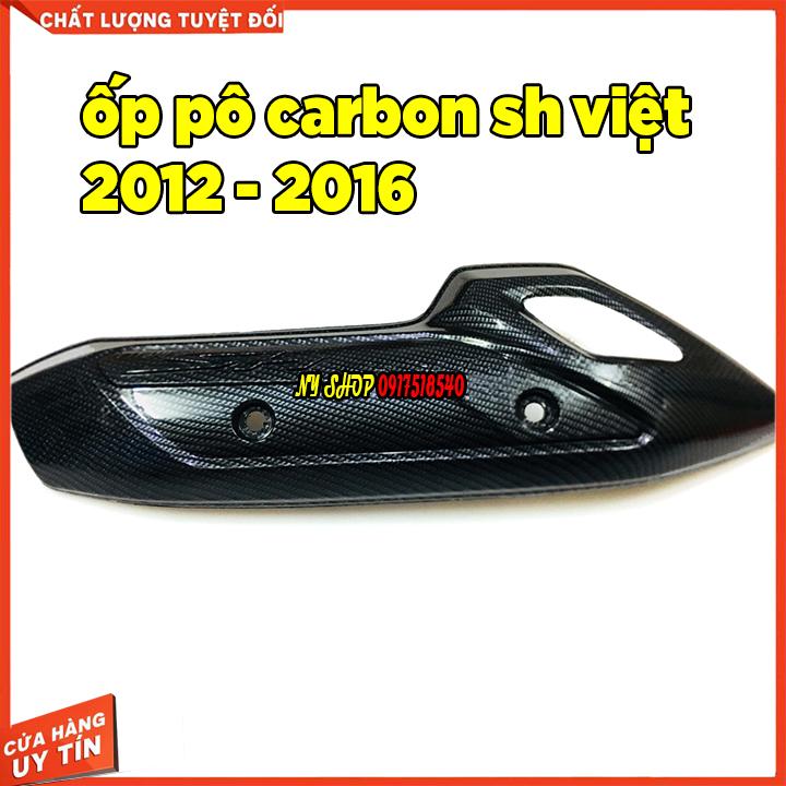 Ốp pô carbon honda sh 2012 tới 20016
