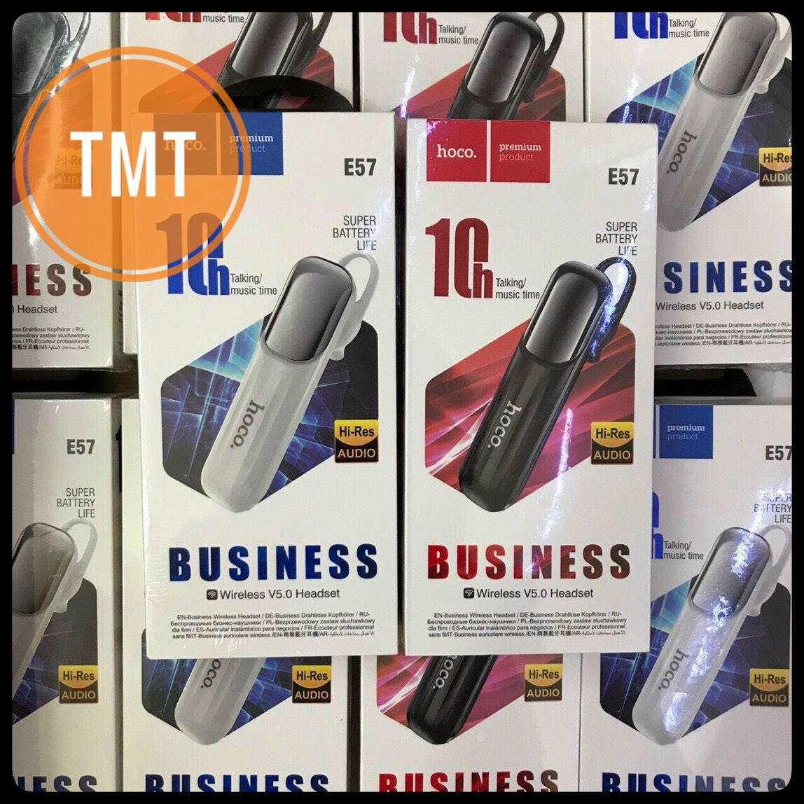 Tai nghe bluetooth hoco e57 có mic, pin đàm thoại 16h - chính hãng
