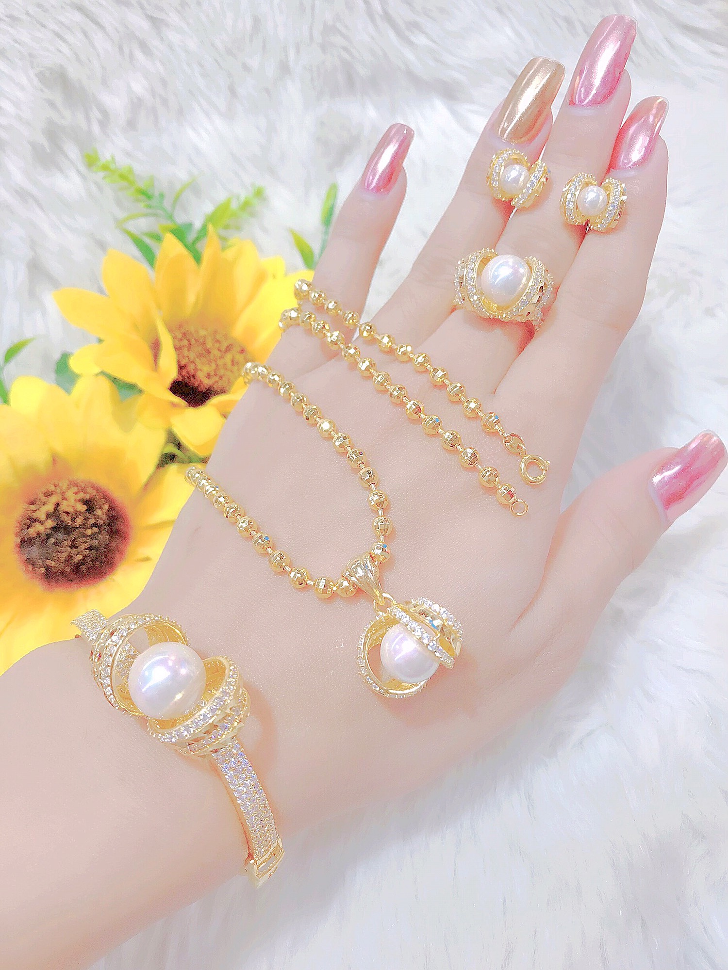 Bộ trang sức 4 món mạ 18k cao cấp h531