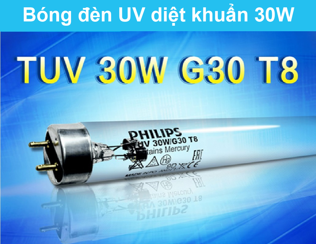 Bóng đèn UV diệt khuẩn - đèn tia cực tím diệt khuẩn 30W Philips