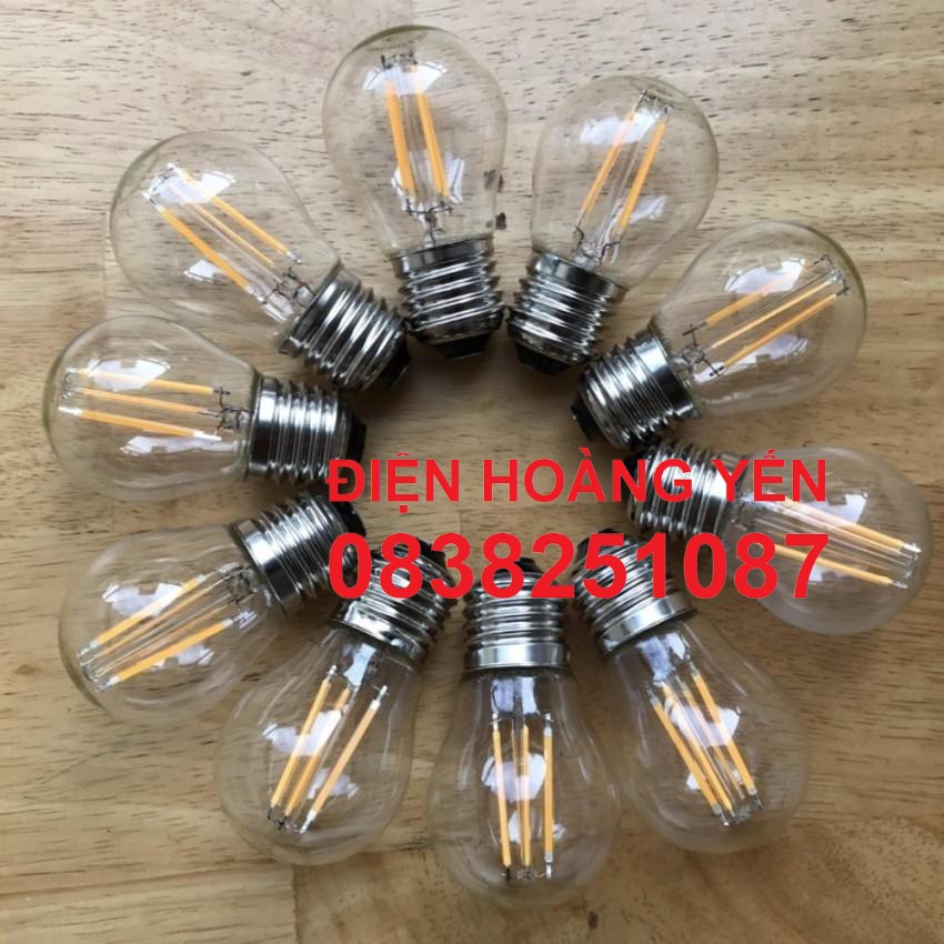 Bộ 10 đèn led giả dây tóc Edision G45 4W ánh sáng vàng
