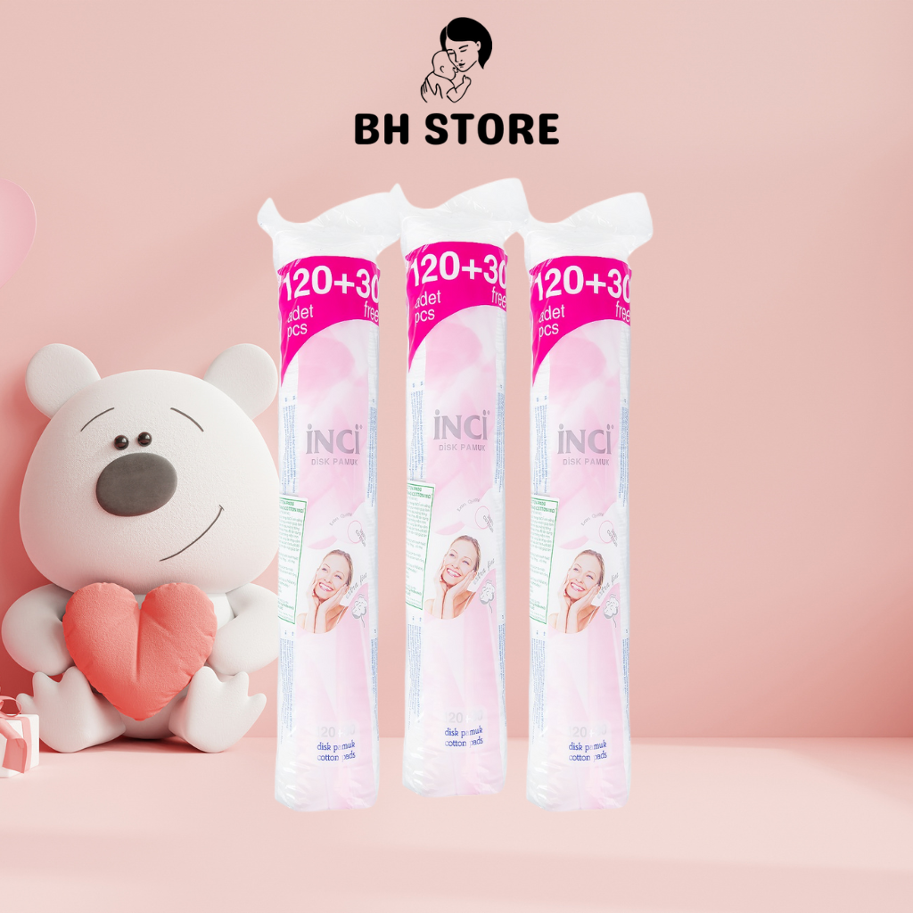 Bông tẩy trang INCI 150 miếng - Nhập khẩu Thổ Nhĩ Kỳ
