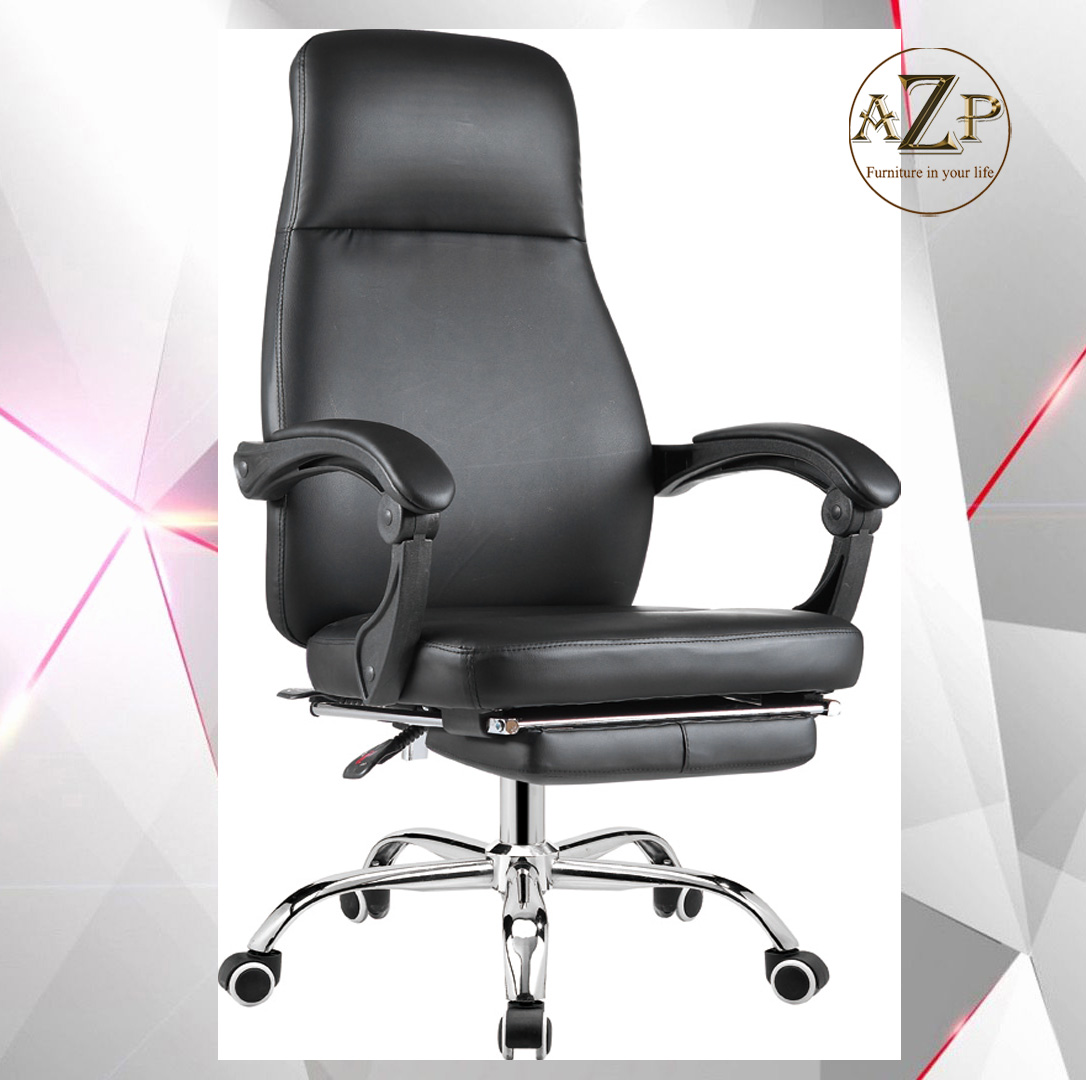 [HCM]Ghế Văn Phòng Dành Cho Sếp PVC Cao Cấp Lưng Cao Có Tựa đầu và Gác Chân Ngã Lưng Thư Giãn AZP-516 - Hàng Nhập Khẩu 100%