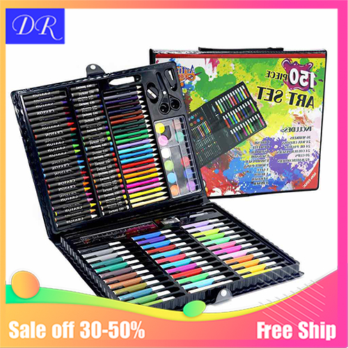 Bộ hộp màu 150 chi tiết- Bộ tô màu - Quà tặng cho bé - Không độc hại.