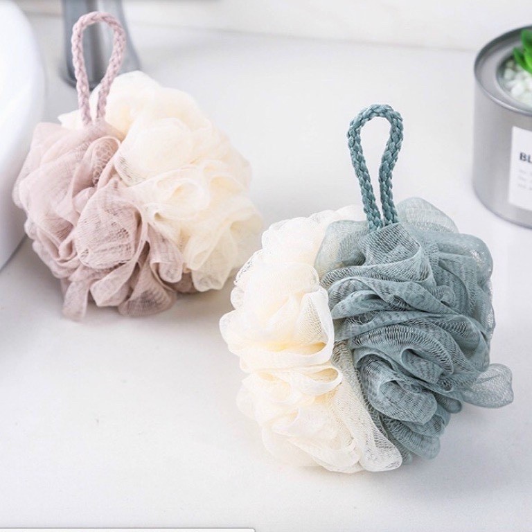 Bông tắm tạo bọt lưới tròn 2 màu