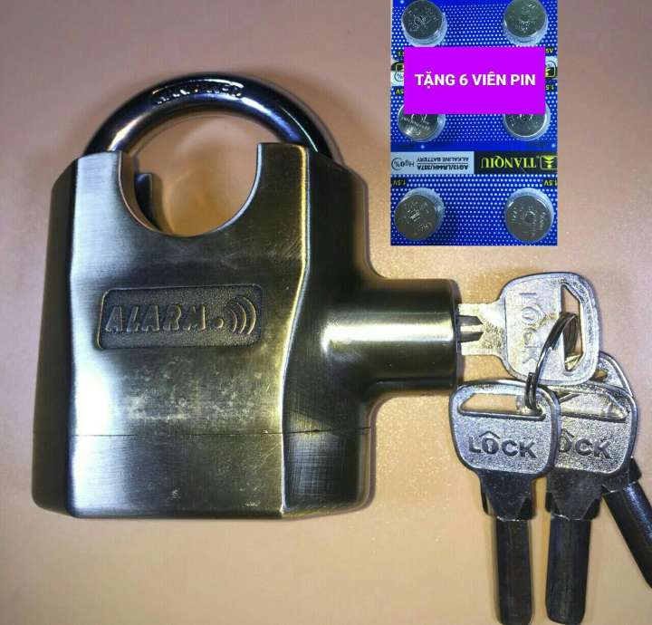 Ổ khóa báo động chống trộm chống cắt alarm padlock cao cấp