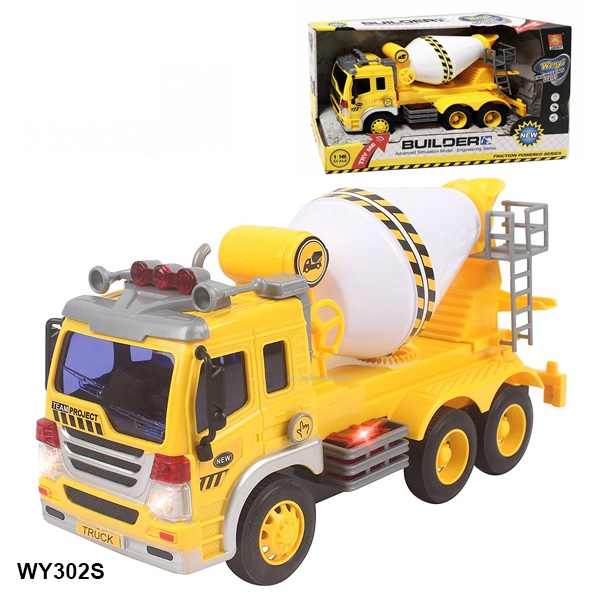 Mô hình đồ chơi xe trộn bê tông cỡ lớn có đèn và nhạc WY302S