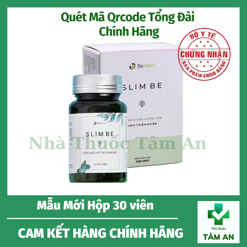 Giảm Cân Slim Be Của Belive Slimbe Mẫu Mới Giảm Cân An Toàn Hiệu Quả Nhanh Dạng Lọ Chính Hãng