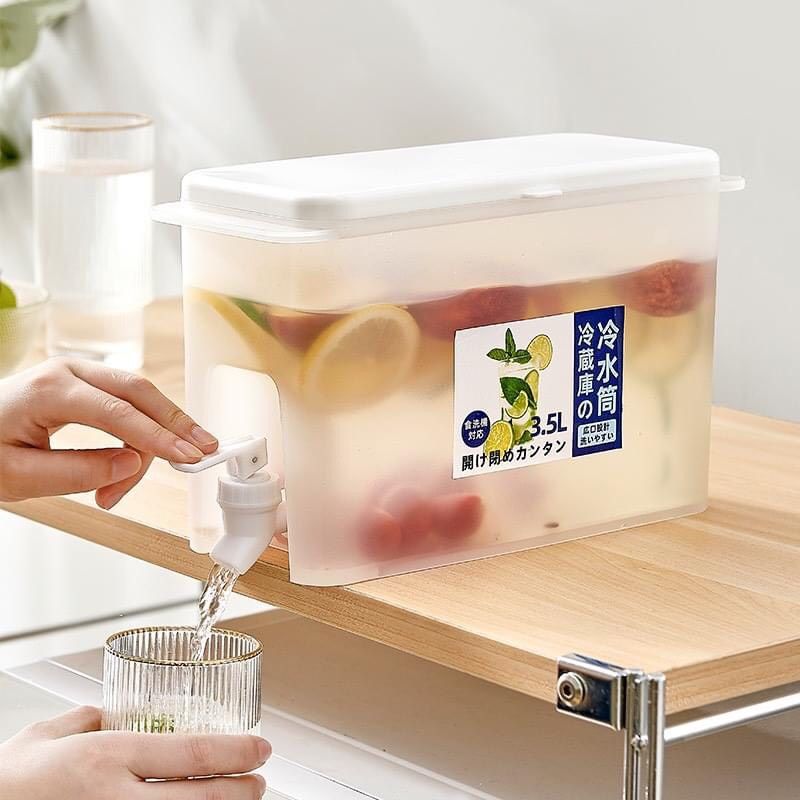 Bình nước để tủ lạnh 3.5 lít/ bình nước để nước ép 3.5 lít/ bình đựng nước kèm vòi 3.5 lít