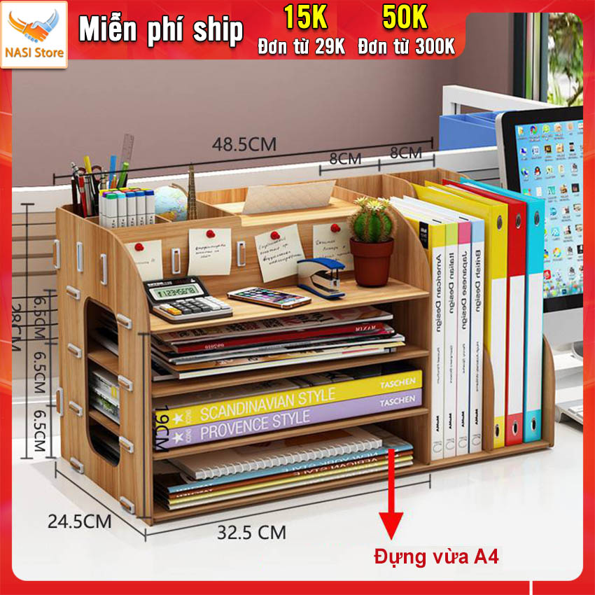 Kệ đựng hồ sơ văn phòng KH09 NASI Store hàng nhập khẩu cao cấp bền chắc mẫu đẹp kệ đựng tài liệu để bàn với giá khay đựng hồ sơ tài liệu văn phòng phẩm giúp bàn làm việc gọn gàng ngăn nắp