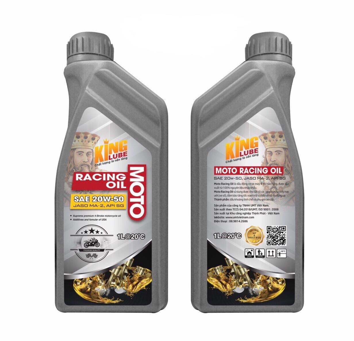 Dầu nhớt xe máy KING MOTO RACING SG 20W-50-1L