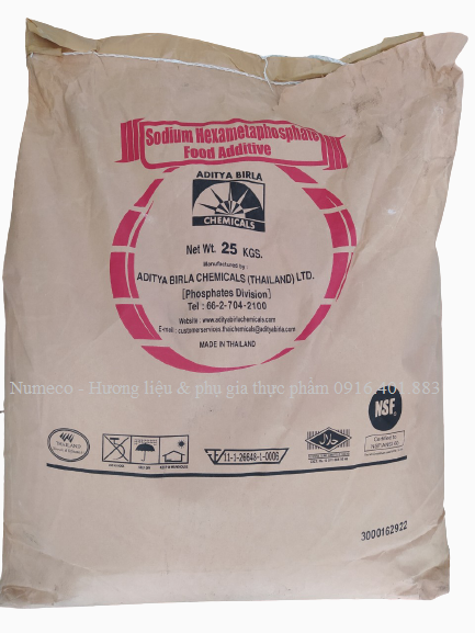 Phụ gia giòn dai Sodium Hexametaphosphate _1kg/gói