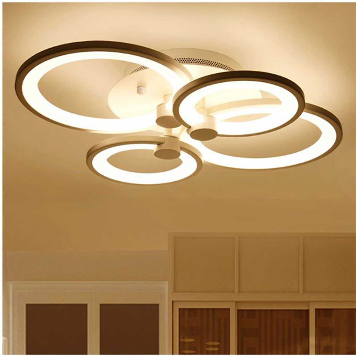 Đèn ốp trần led 4 cánh tròn