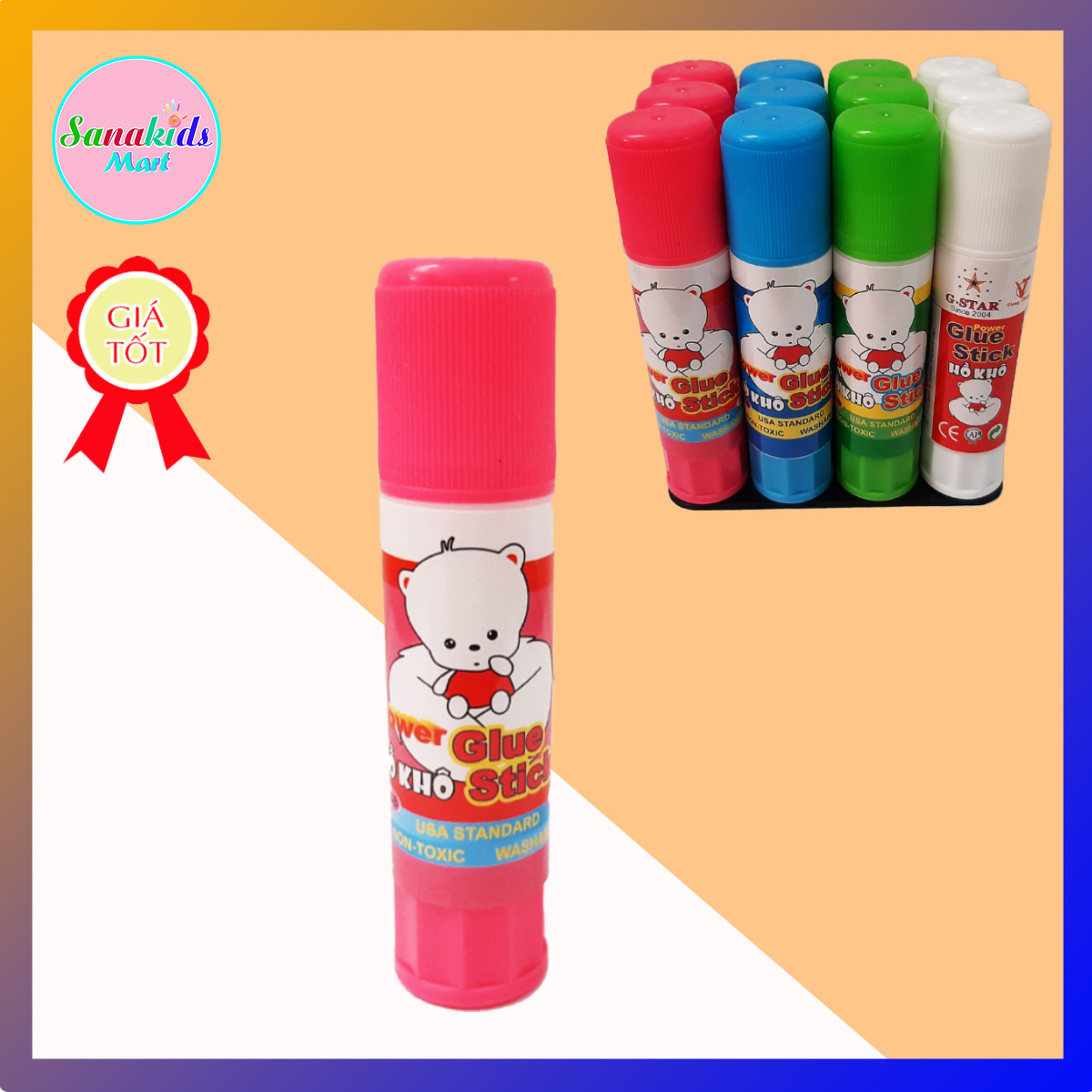 Combo 2 thỏi hồ khô G-star dán giấy siêu dính