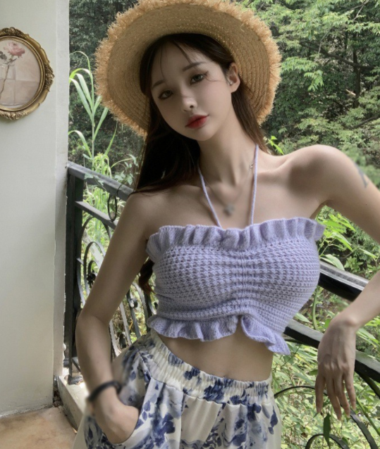&Aacute;o Croptop M&agrave;u Sắc Đơn Giản Phong C&aacute;ch H&agrave;n Quốc Cho Nữ