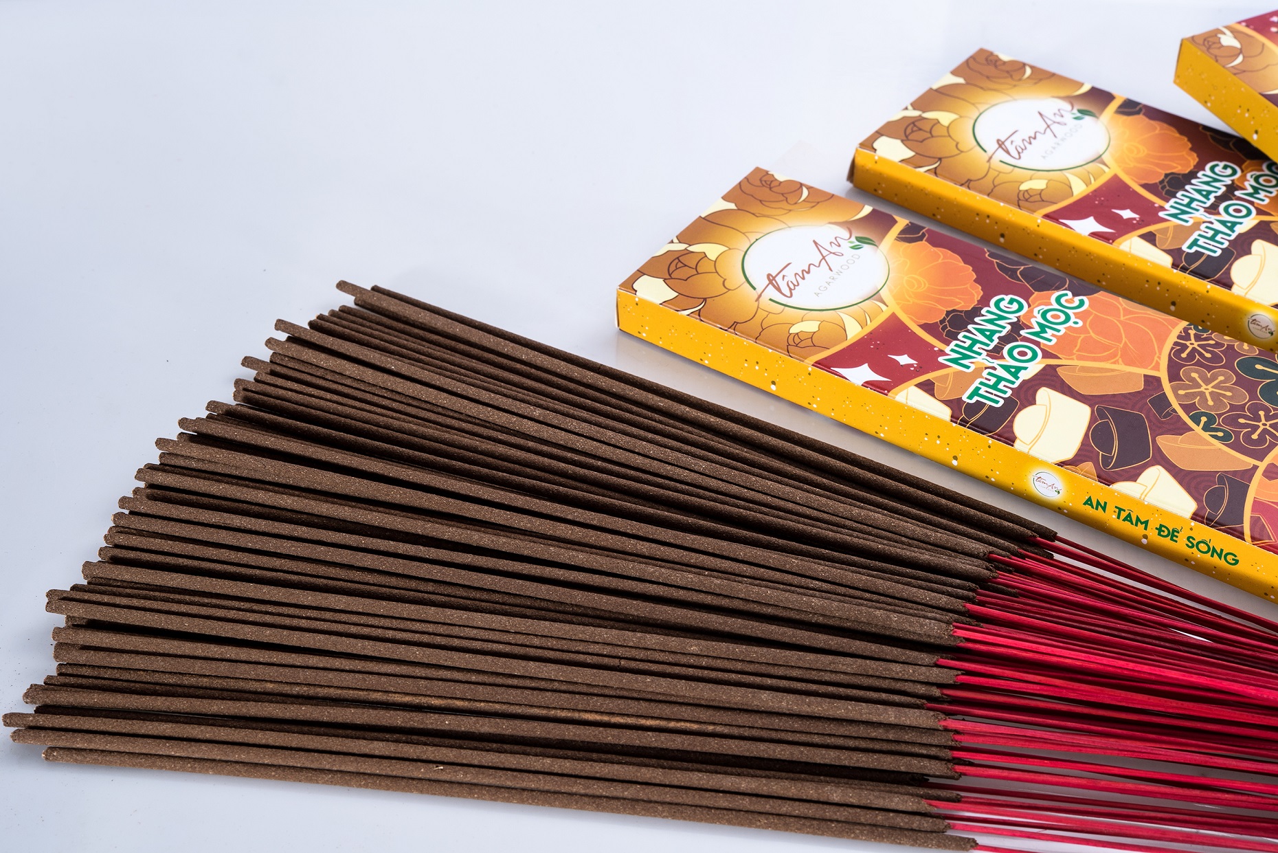 [HCM]Nhang thơm phòng thảo mộc An Tâm may mắn, hương thơm đặc biệt thơm phòng dễ chịu an nhiên, kt cây 30cm dài