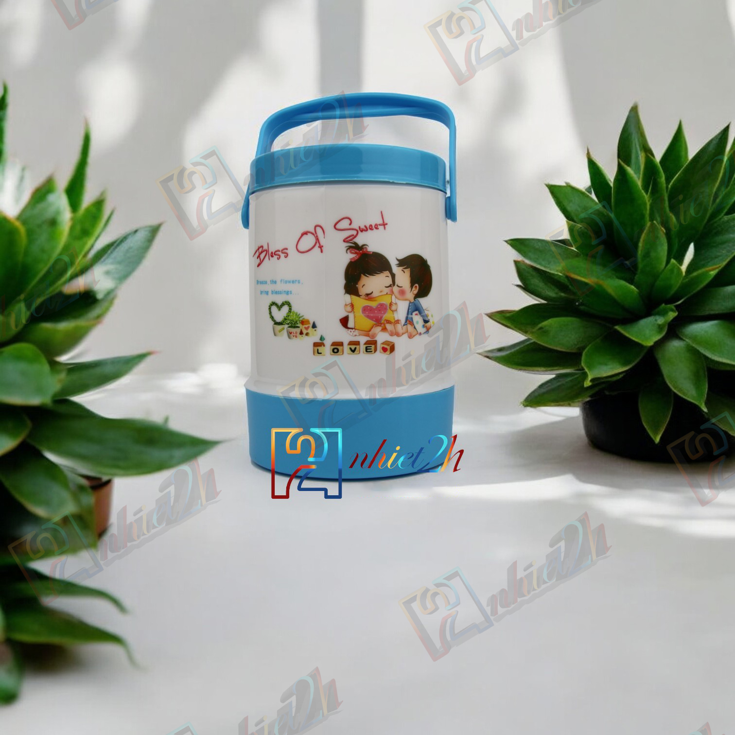 Ca đựng thức ăn giữ nhiệt - cà mèn thủy 700ml - hp 609 - phúc minh thp