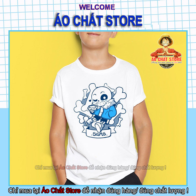 [HCM]Áo thun game Undertale Sans chibi màu trắng | ÁO CHẤT STORE