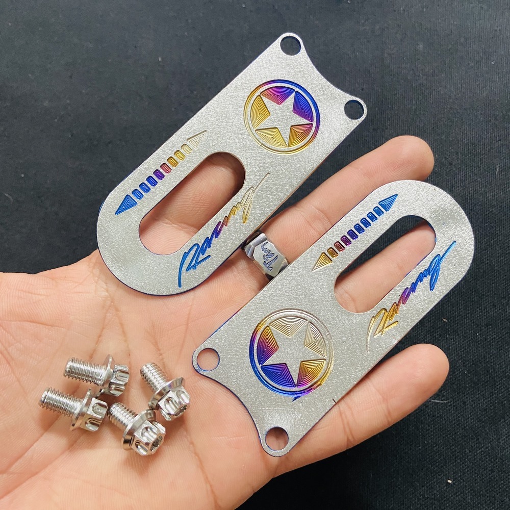 [HCM]NẸP GẮP TITAN  KÈM 4 ỐC CHO CÁC DÒNG XE EXCITER FUTURE 125 WINNER SONIC SATRIA