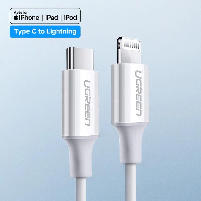 Cáp sạc PD 3A 36W Type C sang Lightning có chứng chỉ MFi dành cho iPhone X, Xr, Xs, iPad Pro Ugreen