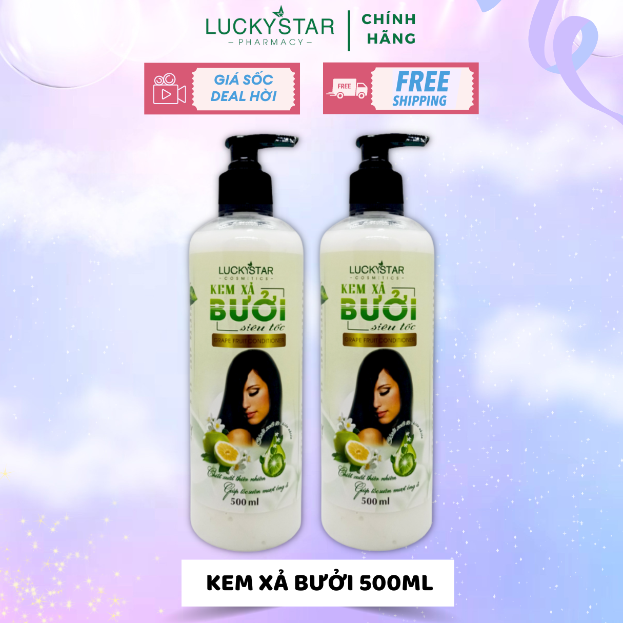 Kem Xả Tinh Dầu Bưởi Lucky Star