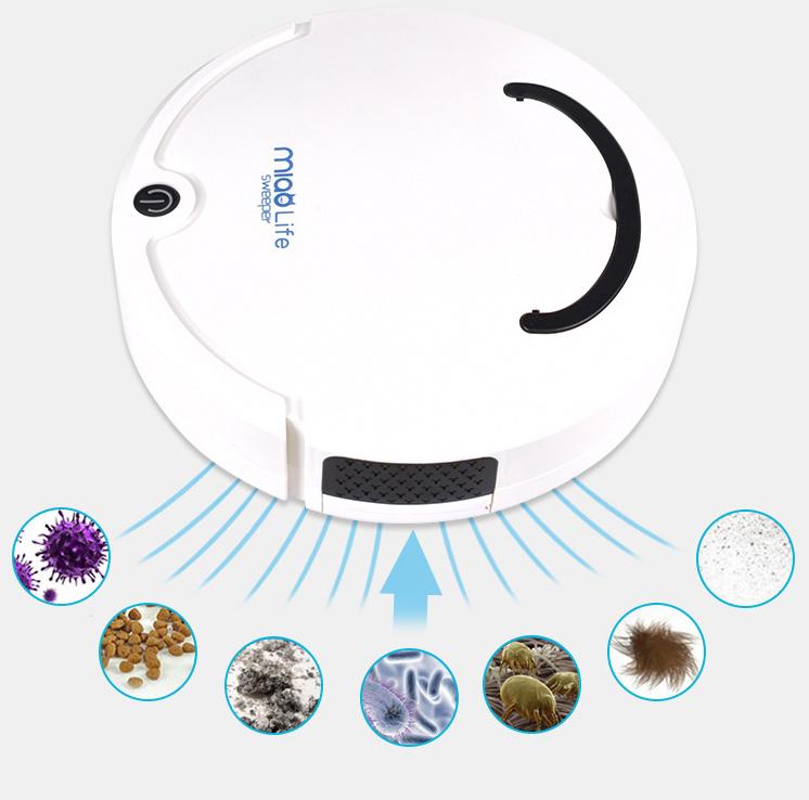 Máy quét nhà tự dộng thông minh Miao Life 25.8x6.5cm robot quét nhà tự động máy quét nhà tự dộng oxin quét nhà