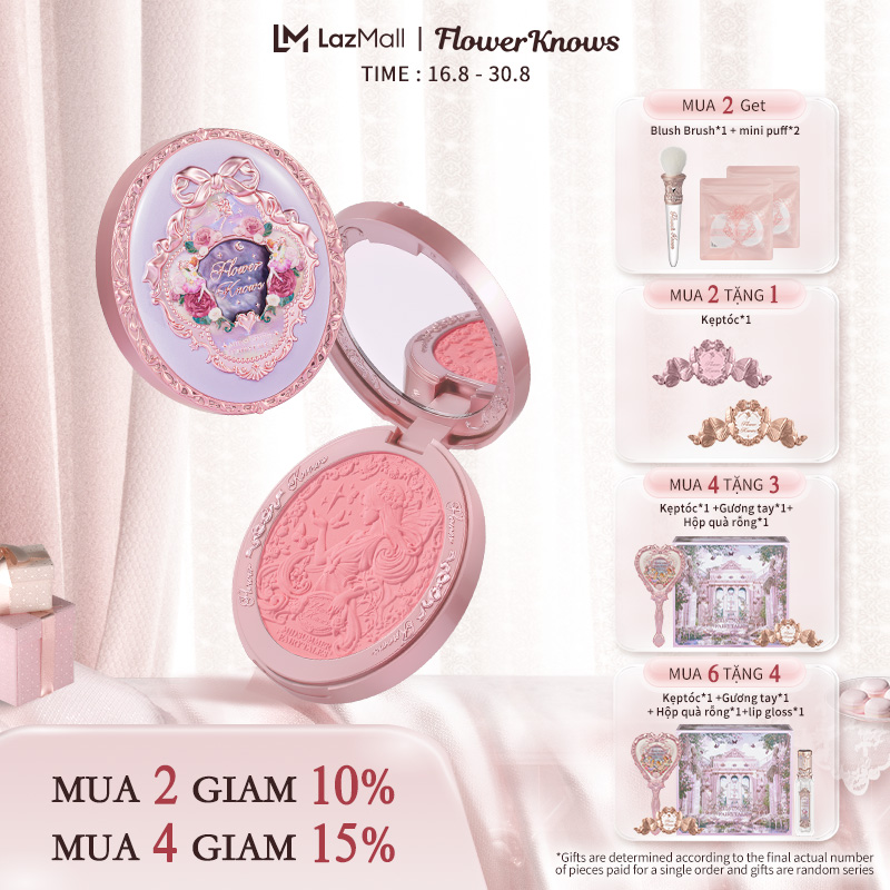 Flower Knows Midsummer Fairytales Collection Velvet Embossed Blush