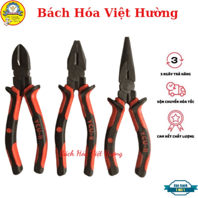 Kìm điện, kìm cắt, kìm nhọn 7" Thái Nguyên xịn, FBF, meinfa chính hãng loại tốt