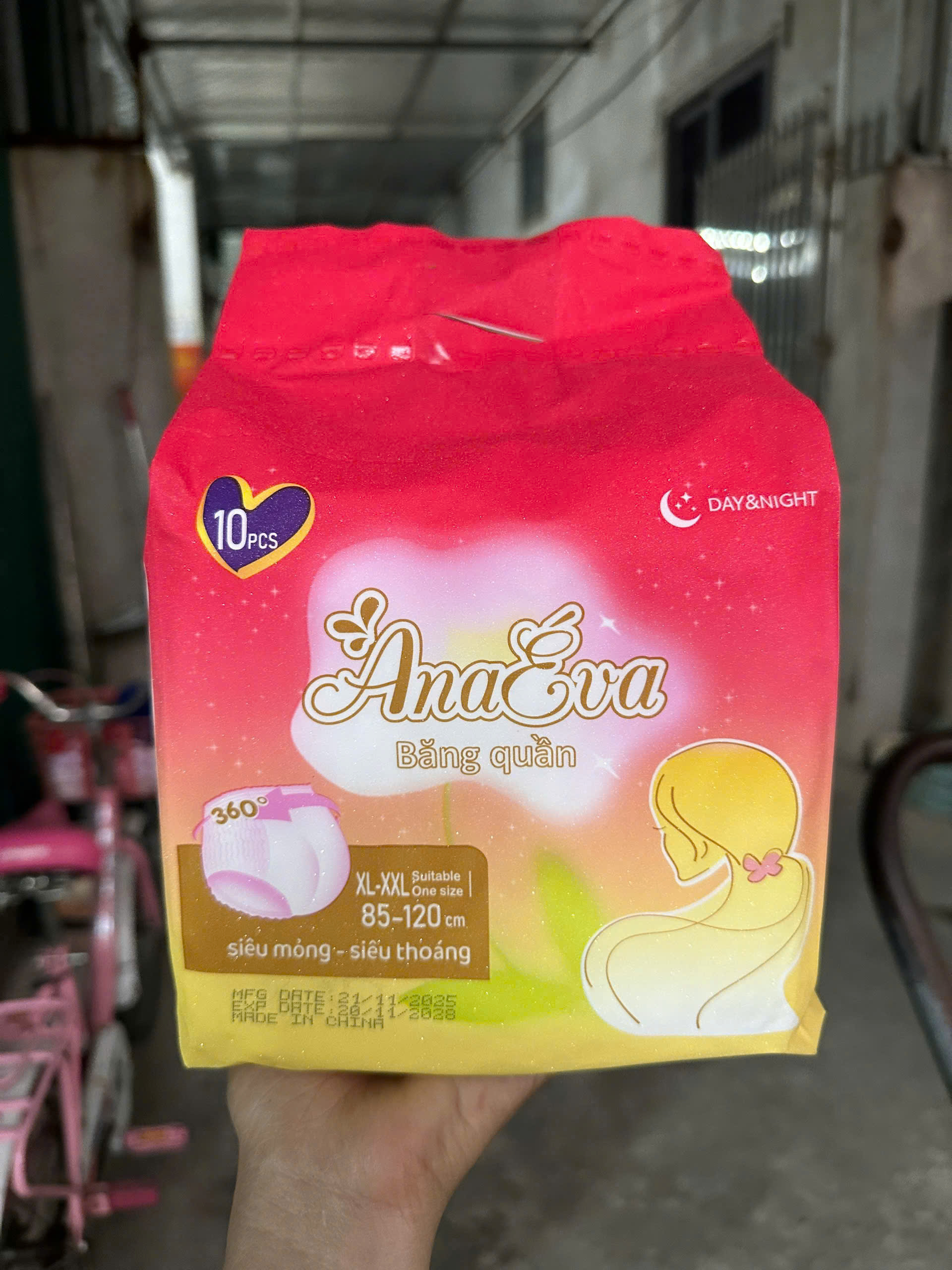 Băng Vệ Sinh Dạng Quần Nữ ANAEVA thấm hút tốt mềm mịn, không cộm, không lộ viền(có che tên sản phẩm)