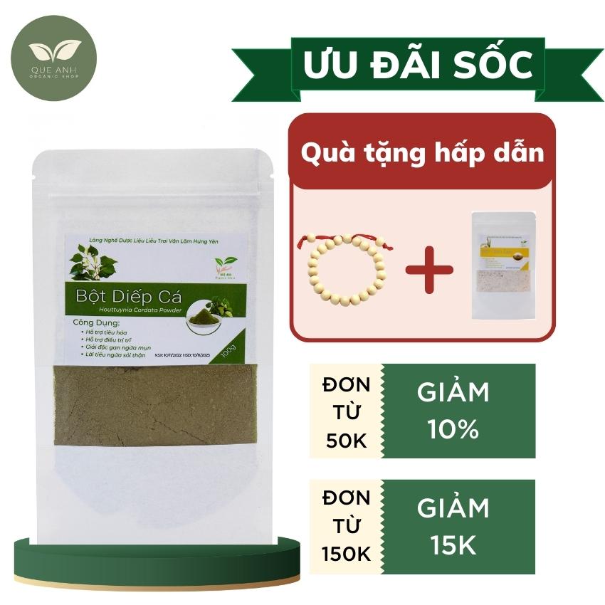 Bột diếp cá sấy lạnh nguyên chất uống liền túi 100g