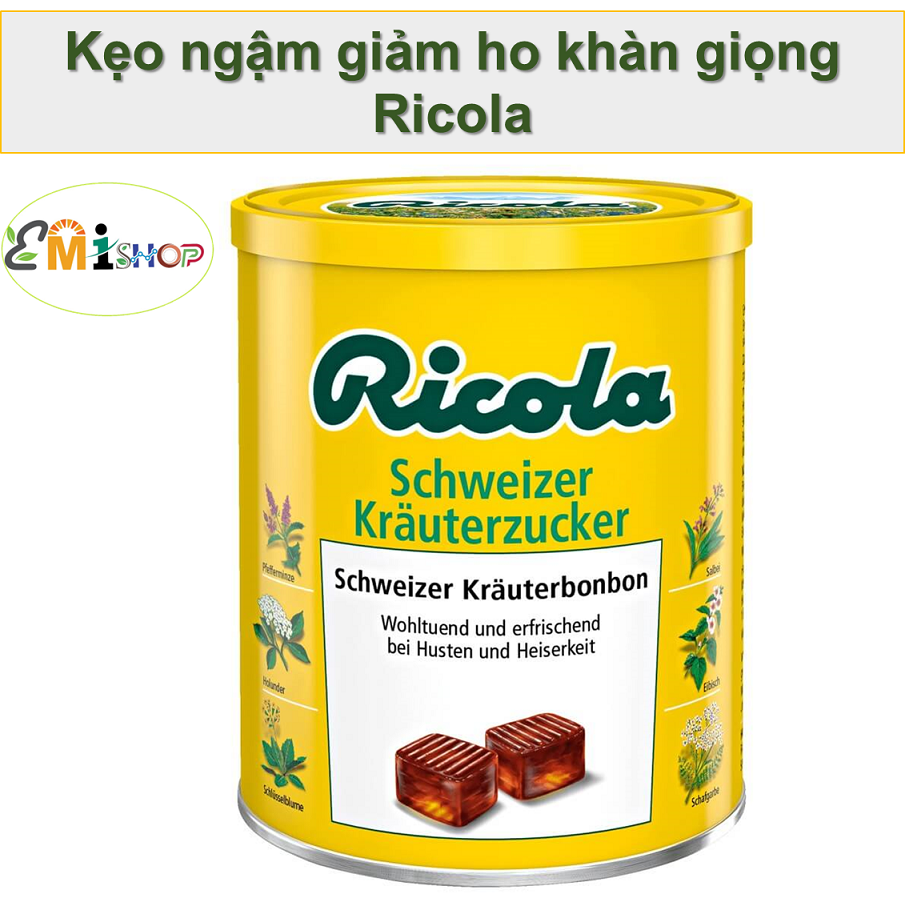 Kẹo ngậm thảo dược giảm ho khàn giọng Ricola