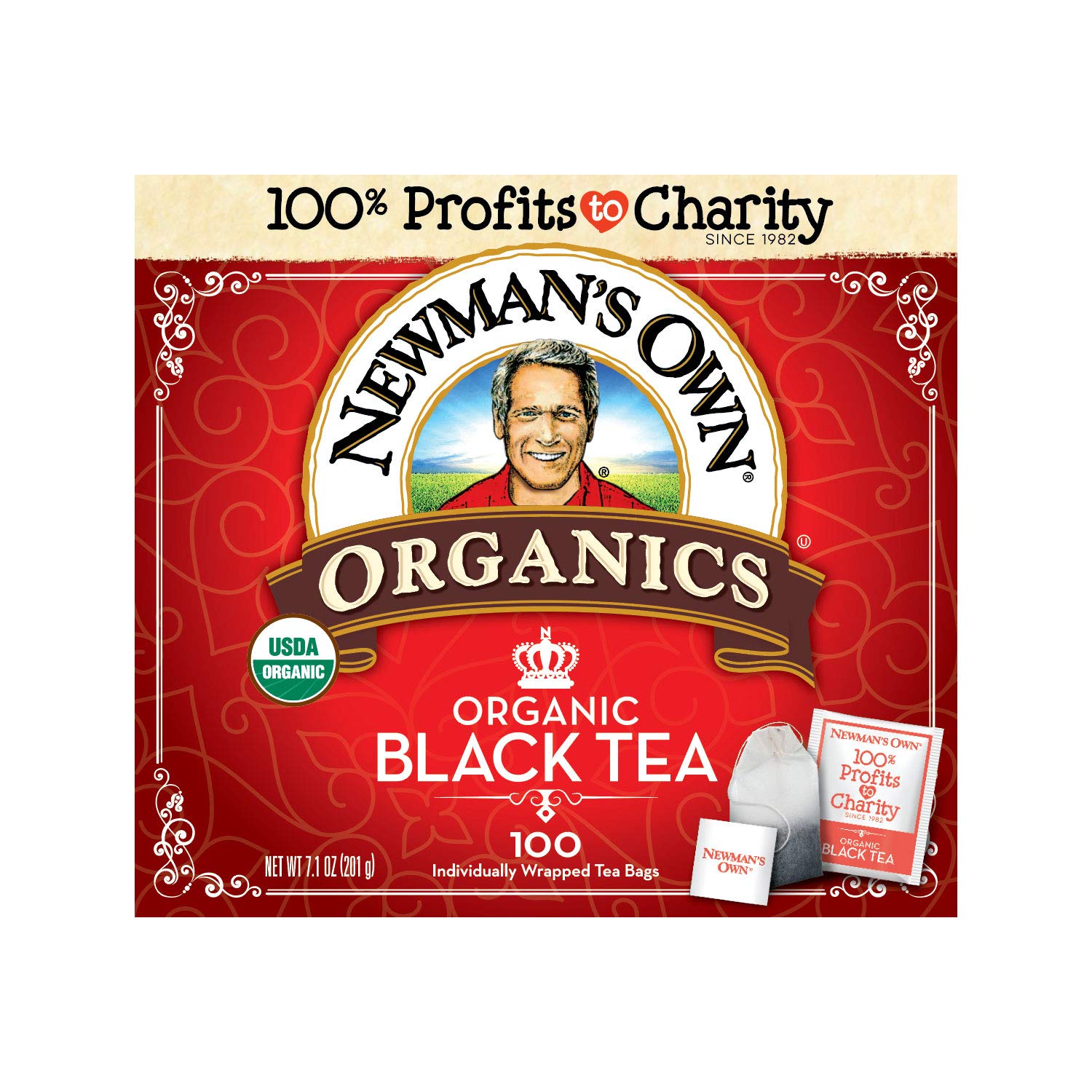 Trà đen hữu cơ 201g scoby-trà-kombucha @hàng-mỹ newman's-own royal-organic-black-tea-7.1oz