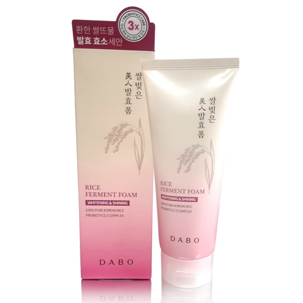Sữa rửa mặt gạo lên men tự nhiên Dabo Rice Hàn Quốc 180ml