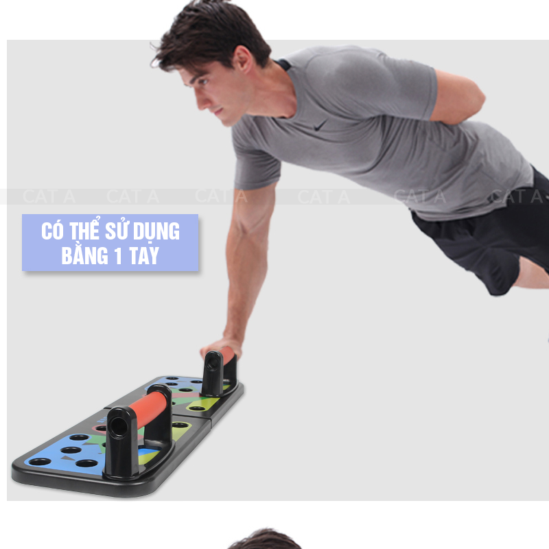 Dụng cụ tập thể hình, hỗ trợ chống đẩy đúng cách - hít đất 9 in1 đa năng - dụng cụ hỗ trợ tập gym, tập thể dục hiệu quả
