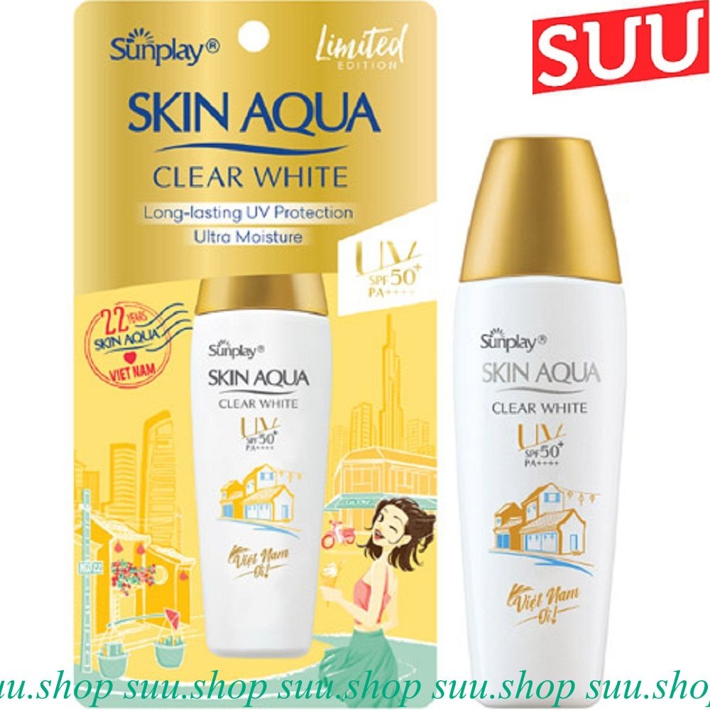 Sữa Chống Nắng 25g nắp đồng Sunplay Skin Aqua Clear White Spf 50+