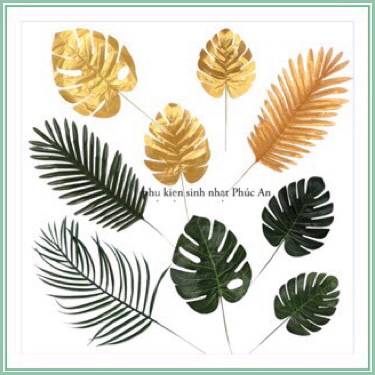 [HCM]Lá rùa giả 20cm chất liệu nhựa trang trí decor không gian tiệc hpbd