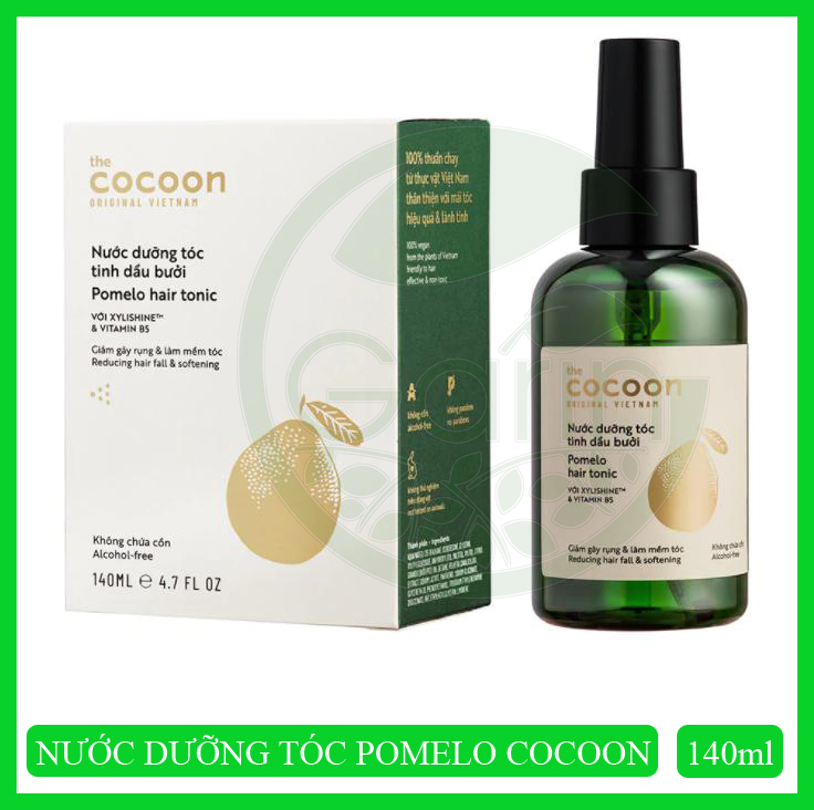 [HCM][GIẢM RỤNG TÓC] Nước dưỡng tóc tinh dầu bưởi Pomelo Cocoon 140ml phục hồi tóc hư tổn chuyên sâu