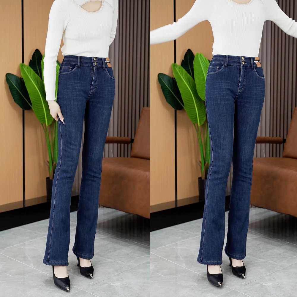 Quần jean ống loe LAMODE tôn dáng thời thượng thanh lịch QJF006