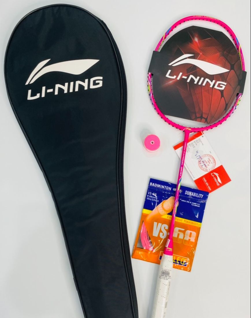 Vợt Cầu Lông Lining HC1200 Pink Chính Hãng Tặng ( Sơn Logo + Công Căng Vợt + Bao Đựng + Quấn Cán )