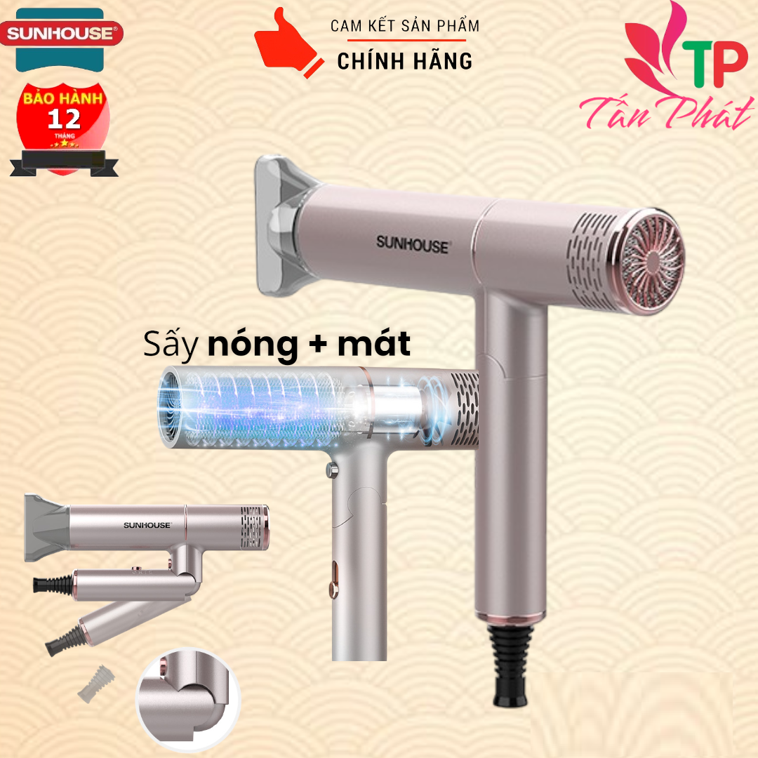 Máy sấy tóc sunhouse shd2304 - hàng chính hãng - bảo hành 1 năm