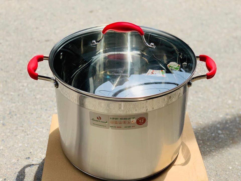 Nồi luộc gà inox 5 đáy cao cấp elmich smartcook el-3140-28cm-3141-30cm