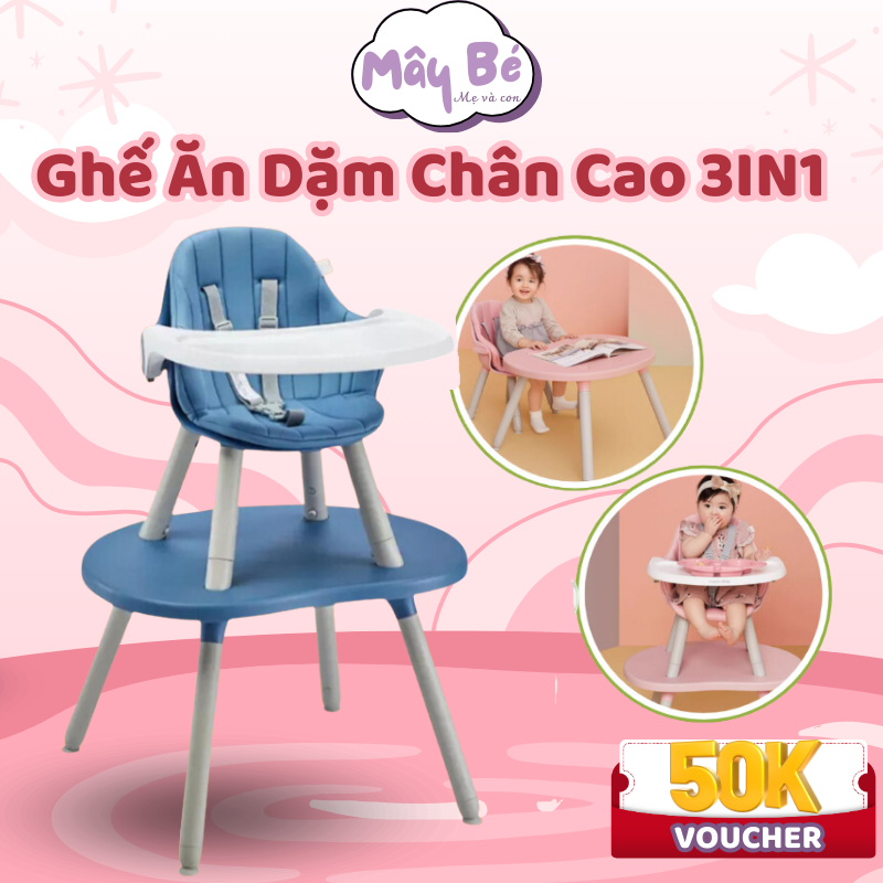 Set bàn ghế ăn dặm dragon habi 3 in 1 happy dino -ntl66