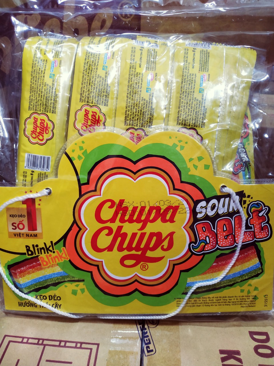 Kẹo dẻo Cầu vồng Chuppa Chups gói lớn 64 dây