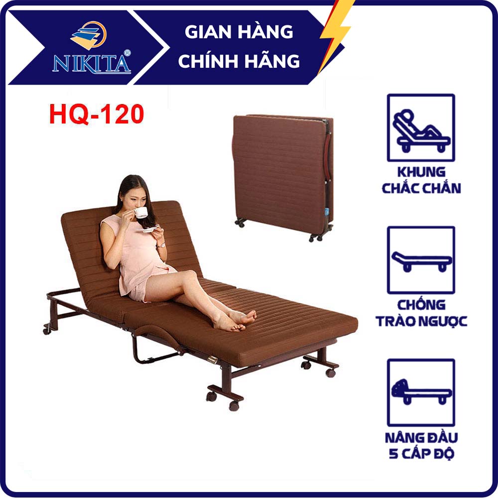 Giường gấp gọn hàn quốc nikita hq120 - hàng chính hãng